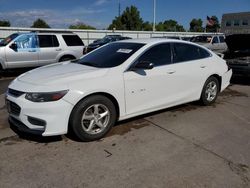 Chevrolet salvage cars for sale: 2017 Chevrolet Malibu LS