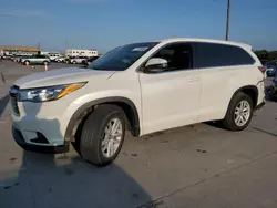 2016 Toyota Highlander LE en venta en Grand Prairie, TX