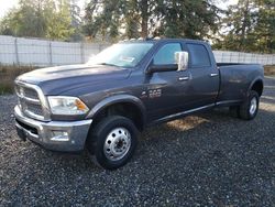 Salvage trucks for sale at Graham, WA auction: 2018 Dodge 3500 Laramie