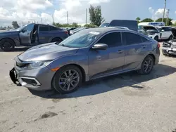 Salvage cars for sale at Miami, FL auction: 2021 Honda Civic EX