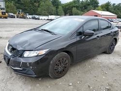 Salvage cars for sale at Mendon, MA auction: 2014 Honda Civic LX