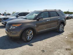 Salvage cars for sale at Indianapolis, IN auction: 2015 Ford Explorer Limited