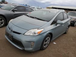 Salvage cars for sale at Brighton, CO auction: 2013 Toyota Prius