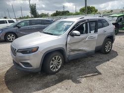 Salvage cars for sale at Miami, FL auction: 2019 Jeep Cherokee Latitude Plus