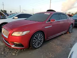 2017 Lincoln Continental Select en venta en Riverview, FL