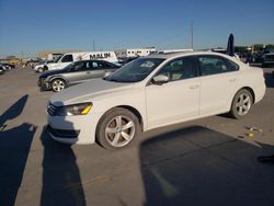 Salvage cars for sale at Grand Prairie, TX auction: 2013 Volkswagen Passat SE