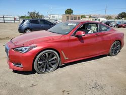 Salvage cars for sale at San Martin, CA auction: 2021 Infiniti Q60 Luxe