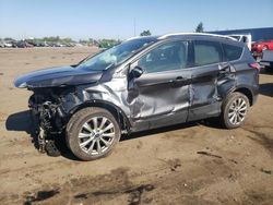 Salvage cars for sale at Woodhaven, MI auction: 2018 Ford Escape Titanium