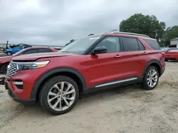 Salvage cars for sale at Chatham, VA auction: 2021 Ford Explorer Platinum