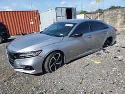 Honda salvage cars for sale: 2021 Honda Accord Sport