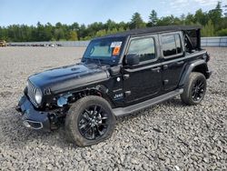 Salvage cars for sale at Windham, ME auction: 2024 Jeep Wrangler Sahara 4XE