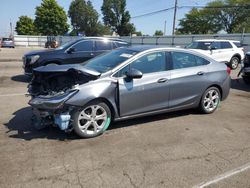 Salvage cars for sale at Moraine, OH auction: 2018 Chevrolet Cruze Premier