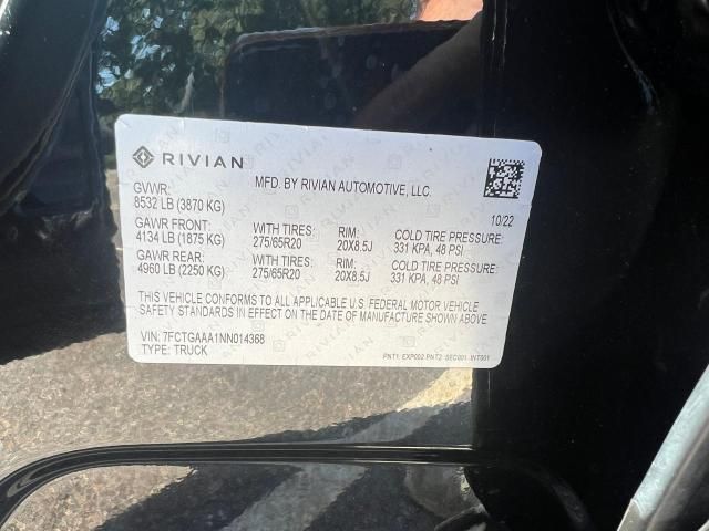 2022 Rivian R1T Adventure