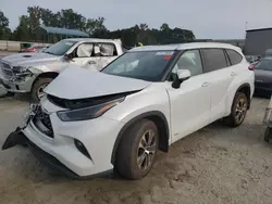 Salvage cars for sale at Spartanburg, SC auction: 2022 Toyota Highlander Hybrid XLE