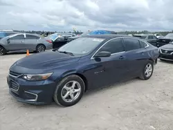 Salvage cars for sale at Houston, TX auction: 2016 Chevrolet Malibu LS