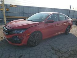 Salvage cars for sale at Dyer, IN auction: 2019 Honda Civic Sport