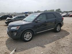 Salvage cars for sale at Kansas City, KS auction: 2017 Ford Explorer XLT