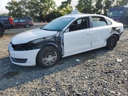 Salvage cars for sale from Copart Baltimore, MD: 2015 Volkswagen Passat S