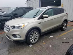 Salvage cars for sale at Chicago Heights, IL auction: 2017 Ford Escape Titanium