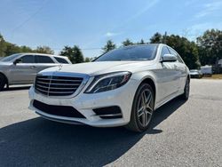 Salvage cars for sale at North Billerica, MA auction: 2016 Mercedes-Benz S 550 4matic