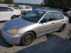 Salvage cars for sale from Copart Arlington, WA: 2001 Honda Civic LX