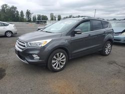 Salvage cars for sale at Portland, OR auction: 2017 Ford Escape Titanium