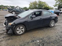 Honda salvage cars for sale: 2013 Honda Civic LX