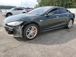 Salvage cars for sale at Dunn, NC auction: 2012 Tesla Model S