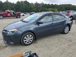 Salvage cars for sale at Seaford, DE auction: 2016 Toyota Corolla L