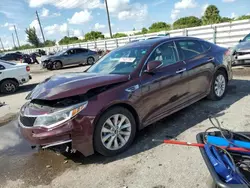 Salvage cars for sale at Miami, FL auction: 2016 KIA Optima LX