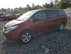 Salvage cars for sale at Windham, ME auction: 2014 Toyota Sienna LE