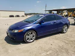 Salvage cars for sale at Temple, TX auction: 2008 Honda Civic SI