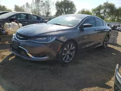 Salvage cars for sale at Elgin, IL auction: 2015 Chrysler 200 C