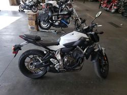 Salvage motorcycles for sale at Ham Lake, MN auction: 2015 Yamaha FZ07