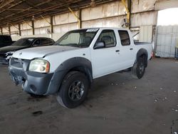 Nissan Frontier Crew cab xe salvage cars for sale: 2002 Nissan Frontier Crew Cab XE