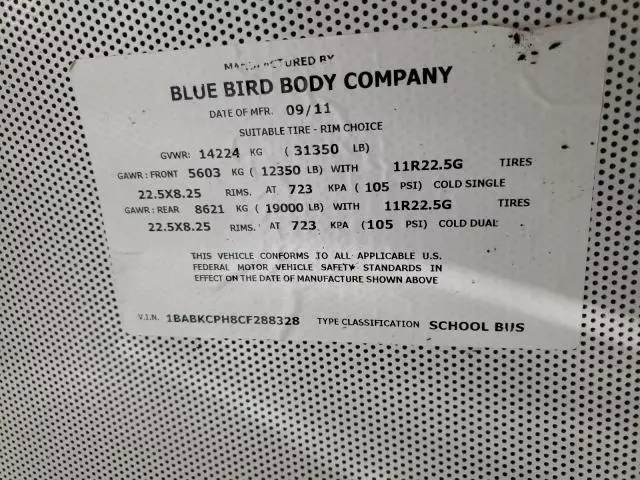 2012 Blue Bird School Bus / Transit Bus