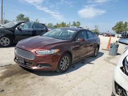 Salvage cars for sale at Pekin, IL auction: 2015 Ford Fusion S