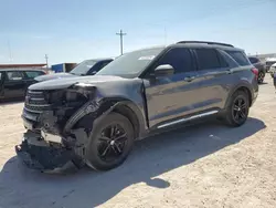 Salvage cars for sale at Andrews, TX auction: 2021 Ford Explorer XLT