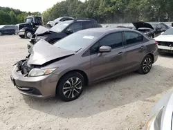 Salvage cars for sale at North Billerica, MA auction: 2015 Honda Civic EX