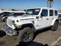 Salvage cars for sale at Van Nuys, CA auction: 2021 Jeep Wrangler Unlimited Rubicon 4XE