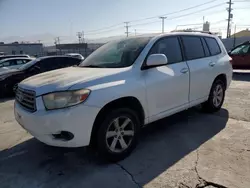 Toyota Highlander salvage cars for sale: 2008 Toyota Highlander