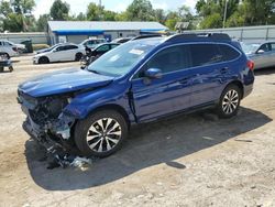 Salvage cars for sale at Wichita, KS auction: 2017 Subaru Outback 2.5I Limited