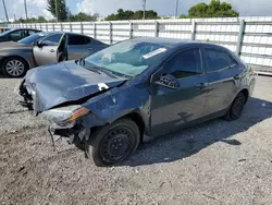 Salvage cars for sale at Miami, FL auction: 2017 Toyota Corolla L