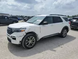 Salvage cars for sale at Houston, TX auction: 2021 Ford Explorer XLT