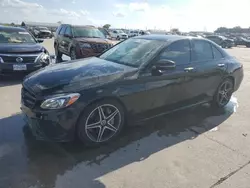 Salvage cars for sale at Grand Prairie, TX auction: 2018 Mercedes-Benz C300