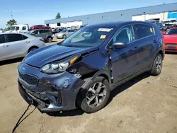 Salvage cars for sale at Woodhaven, MI auction: 2020 KIA Sportage LX