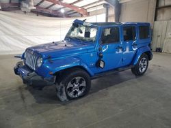 Salvage cars for sale at North Billerica, MA auction: 2016 Jeep Wrangler Unlimited Sahara