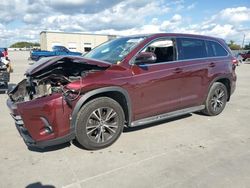 Toyota salvage cars for sale: 2017 Toyota Highlander LE