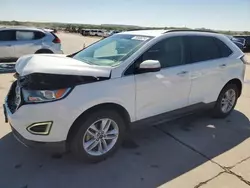 Salvage cars for sale at Grand Prairie, TX auction: 2016 Ford Edge SEL