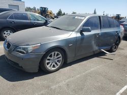 Salvage cars for sale at Rancho Cucamonga, CA auction: 2006 BMW 530 I